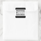 Sticker Carré Commentaire d'une étoile   (Sac)