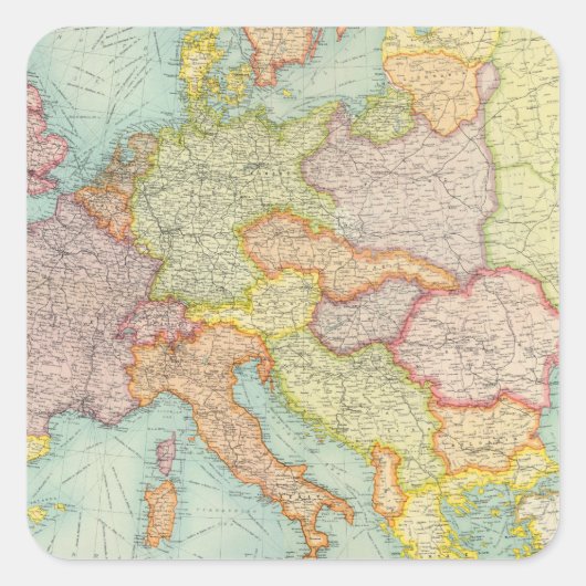 Sticker Carré Communications de l'Europe composite (Devant)