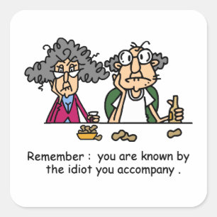 Sticker Carré Compagnie Idiot
