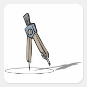 Sticker Carré Compass de l'école (Devant)