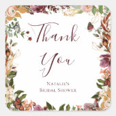 Sticker Carré Composition Florale Automnale Rustique (Devant)