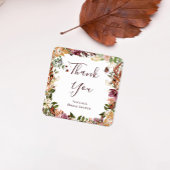 Sticker Carré Composition Florale Rustique d'Automne