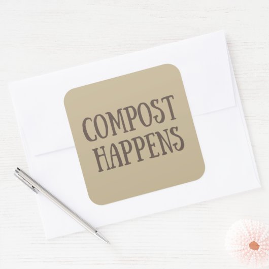 Sticker Carré compostage se produit composter (Enveloppe)