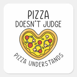 Sticker Carré Comprend La Pizza