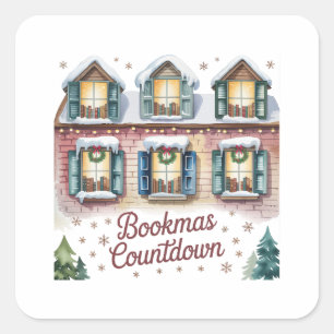 Sticker Carré Compte à rebours Bookmas • 25 jours de lecture de 