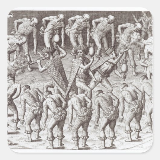 Sticker Carré Compte de Johannes Lerii des Indiens Caraibe (Devant)