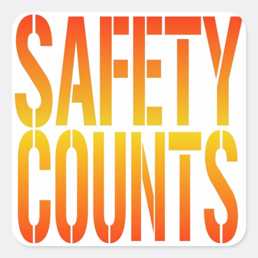 Sticker Carré Compte de sécurité (Devant)