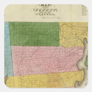 Sticker Carré Comté de Clinton