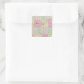 Sticker Carré Comté de Dickinson, Kansas (Sac)