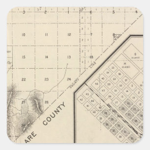 Sticker Carré Comté de Fresno, Californie 15