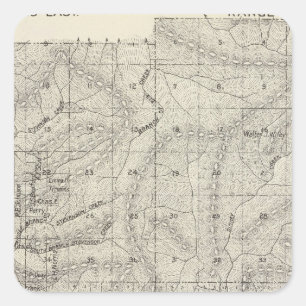 Sticker Carré Comté de Fresno, Californie 9