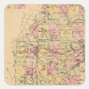 Sticker Carré Comté de Somerset, Maine