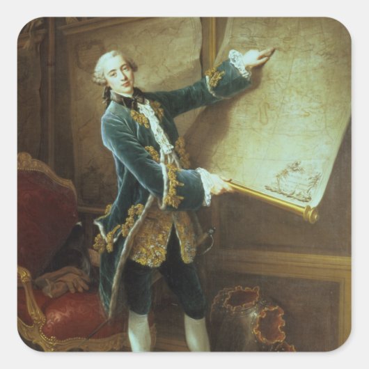 Sticker Carré Comte de Vaudreuil, 1758 (Devant)