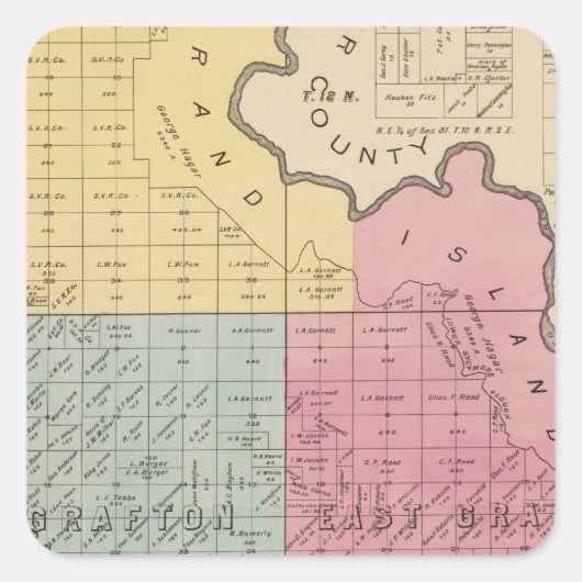 Sticker Carré Comté de Yolo 3 (Devant)