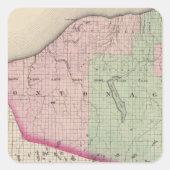 Sticker Carré Comté d'Ontonagon Michigan (Devant)