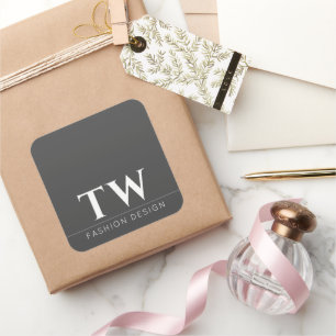 Sticker Carré Concepteur de mode Noir