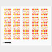 Sticker Carré Conception abstraite (Feuille)