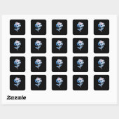 Sticker Carré Conception Abstraite des fleurs (Feuille)