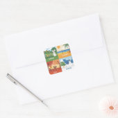 Sticker Carré Conception agréable et éducative 4 saisons (Enveloppe)