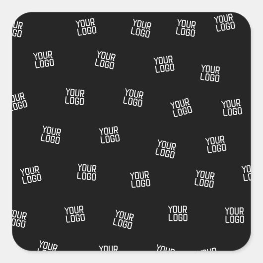 Sticker Carré Conception aléatoire, logo ou image d'entreprise (Devant)