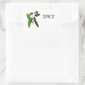 Sticker Carré Conception Allspice pour les informations d'identi (Sac)