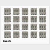 Sticker Carré Conception architecturale démontrant le propo pall (Feuille)