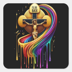 Sticker Carré Conception artistique contemporaine d'une figure c