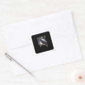 Sticker Carré Conception créative et décontractée d'oiseau drôle (Enveloppe)