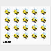 Sticker Carré Conception d'abeilles (Feuille)