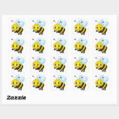 Sticker Carré Conception d'abeilles (Feuille)