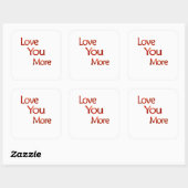 Sticker Carré Conception d'amour plus élégante (Feuille)