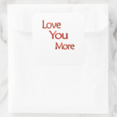 Sticker Carré Conception d'amour plus élégante (Sac)