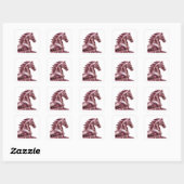 Sticker Carré Conception d'autocollant abstrait rose de luxe (Feuille)