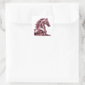 Sticker Carré Conception d'autocollant abstrait rose de luxe (Sac)