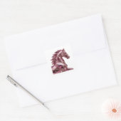 Sticker Carré Conception d'autocollant abstrait rose de luxe (Enveloppe)
