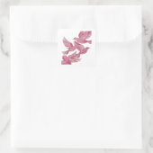 Sticker Carré Conception d'autocollant abstrait rose mignon (Sac)