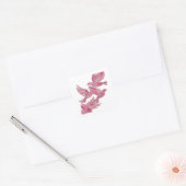 Sticker Carré Conception d'autocollant abstrait rose mignon (Enveloppe)