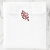 Sticker Carré Conception d'autocollant abstrait rose vif (Sac)