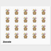 Sticker Carré Conception d'autocollant argenté croquant (Feuille)