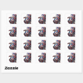 Sticker Carré Conception d'autocollant gris clair AMERICAN EAGLE (Feuille)