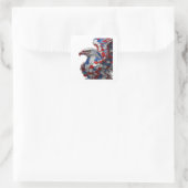 Sticker Carré Conception d'autocollant gris clair AMERICAN EAGLE (Sac)