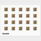 Sticker Carré Conception d'autocollant MARVELS Or Pelable (Feuille)