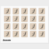 Sticker Carré Conception de calligraphie arabe Mohammed pour cad (Feuille)