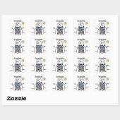 Sticker Carré Conception de code QR avec Snowman (Feuille)