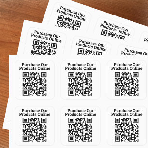 Sticker Carré Conception de code QR pour l'achat de nos produits