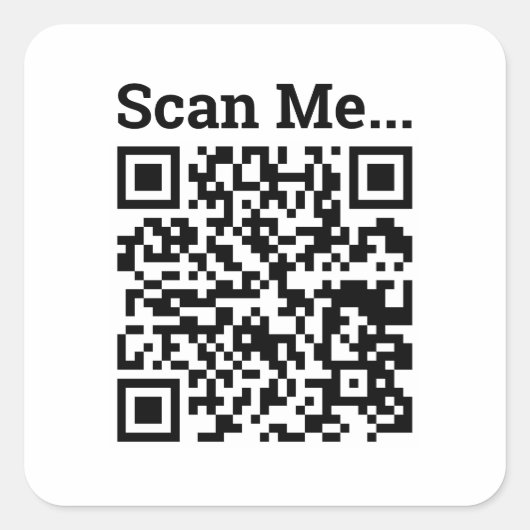 Sticker Carré Conception de code QR pour l'analyse Smart Phone (Devant)