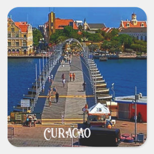 Sticker Carré Conception de Curaçao