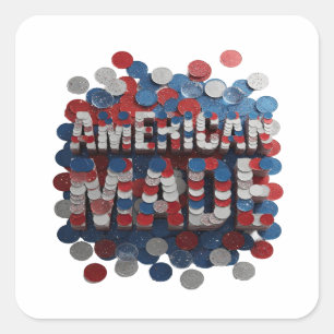 Sticker Carré Conception de décalque fabriquée en AMÉRICAIN arge