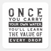 Sticker Carré Conception de devis de sagesse - Valeur de chaque  (Devant)