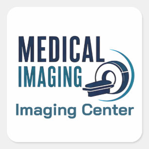 Sticker Carré Conception de diagnostic d'imagerie médicale